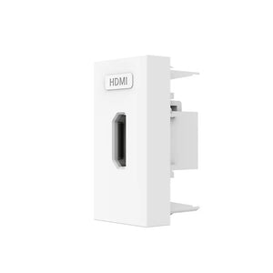 Witte HDMI wandaansluiting voor televisie, monitor en andere multimedia apparatuur