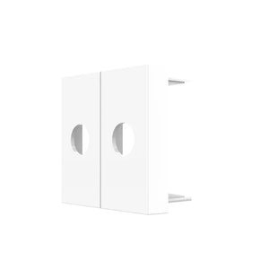Witte dubbele wand kabeldoorvoer voor HDMI, netwerk, audio en andere aansluitkabels