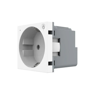 Witte smart wandcontactdoos voor timers en bediening via de Livolo Home App
