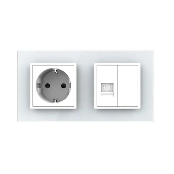 Livolo | Wit | SR+SR | Wandcontactdoos | Telefoon | Blindplaat Livolo Nederland B.V.