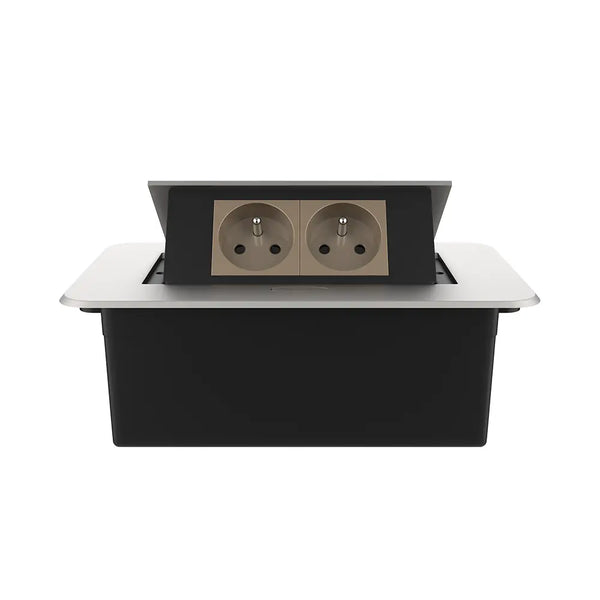 Livolo | Zilver | 2 | Pop-Up Stekkerdoos | Push | Inbouw | France | Stopcontacten - Goud Livolo Nederland