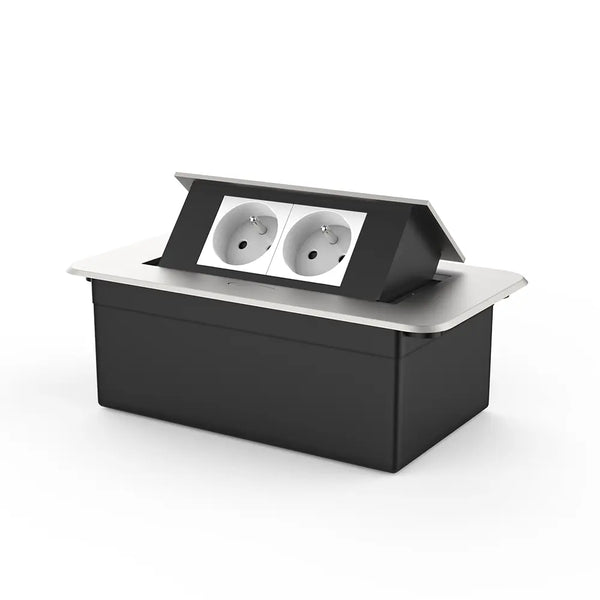 Livolo | Zilver | 2 | Pop-Up Stekkerdoos | Push | Inbouw | France | Stopcontacten - Wit Livolo Nederland