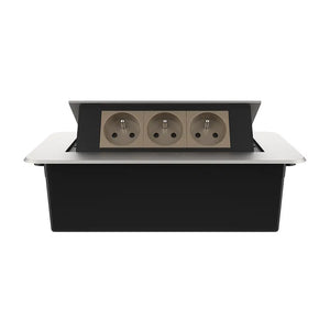 Livolo | Zilver | 3 | Pop-Up Stekkerdoos | Push | Inbouw | France | Stopcontacten - Goud Livolo Nederland