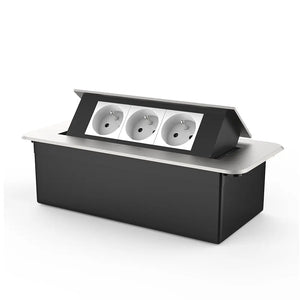 Livolo | Zilver | 3 | Pop-Up Stekkerdoos | Push | Inbouw | France | Stopcontacten - Wit Livolo Nederland