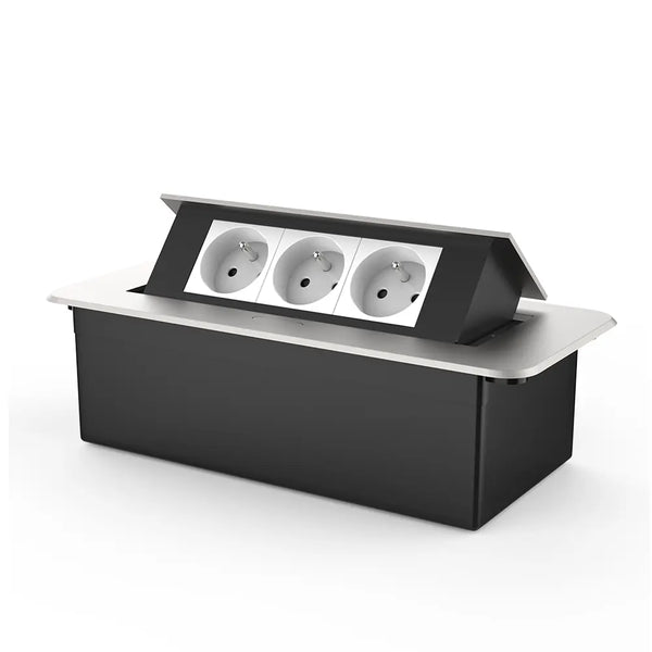 Livolo | Zilver | 3 | Pop-Up Stekkerdoos | Push | Inbouw | France | Stopcontacten - Wit Livolo Nederland