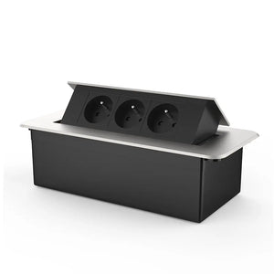 Livolo | Zilver | 3 | Pop-Up Stekkerdoos | Push | Inbouw | France | Stopcontacten - Zwart Livolo Nederland