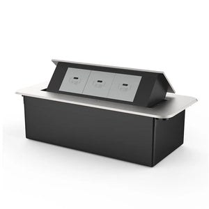 Livolo | Zilver | 3 | Pop-Up Stekkerdoos | Push | Inbouw | USB/C - Grijs Livolo Nederland