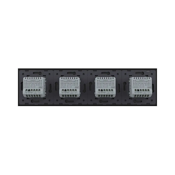 Livolo | Zwart | 1+1+1+1 | Aan/Uit | 12 of 24V DC | Schakelaar Livolo Nederland B.V.