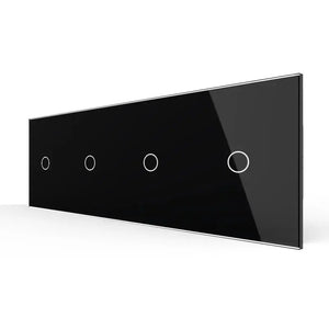 Livolo | Zwart | 1+1+1+1 | Puls | 12 of 24V DC | Schakelaar Livolo Nederland B.V.
