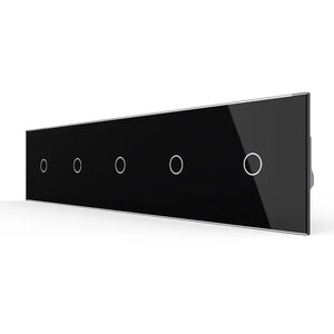 Livolo | Zwart | 1+1+1+1+1 | Puls | 12 of 24V DC | Schakelaar Livolo Nederland B.V.