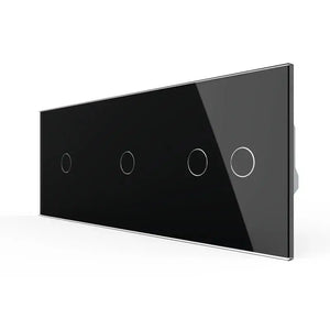 Livolo | Zwart | 1+1+2 | Puls | 12 of 24V DC | Schakelaar Livolo Nederland B.V.