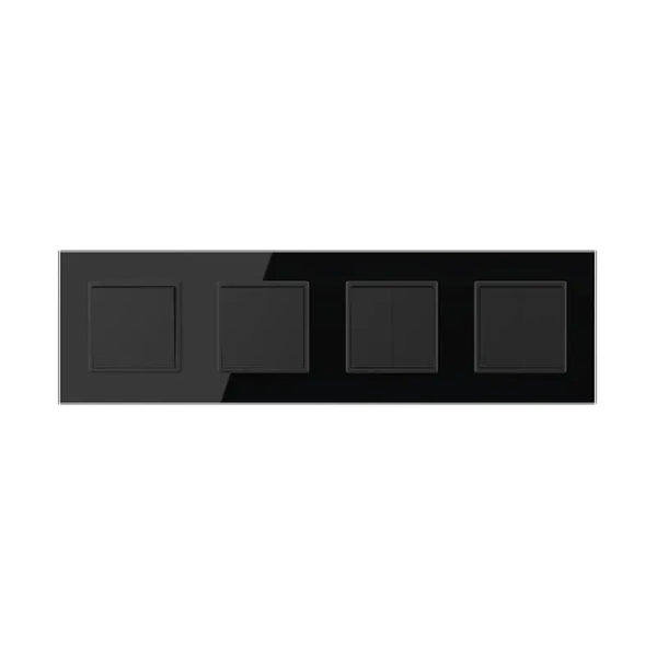 Livolo | Zwart | 1+1+2+2 | Aan/Uit | Wissel | Wipschakelaar Livolo Nederland B.V.
