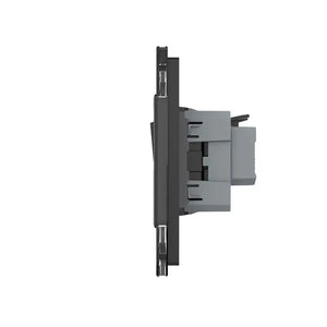 Livolo | Zwart | 1+1+SR | Aan/Uit | Wipschakelaar met wandcontactdoos Livolo Nederland B.V.