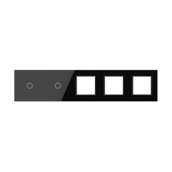 Livolo | Zwart | 1+1+SR+SR+SR | Glasplaat | Combinatie Livolo Nederland B.V.