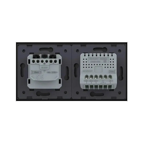 Livolo | Zwart | 1+SR | Puls-potentiaal vrij contact | Schakelaar met wandcontactdoos Livolo Nederland B.V.