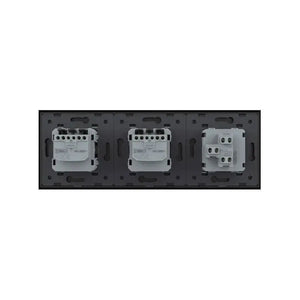 Livolo | Noir | 1+SR+SR | Pouls | Interrupteur à bascule avec double prise murale Livolo Nederland B.V.