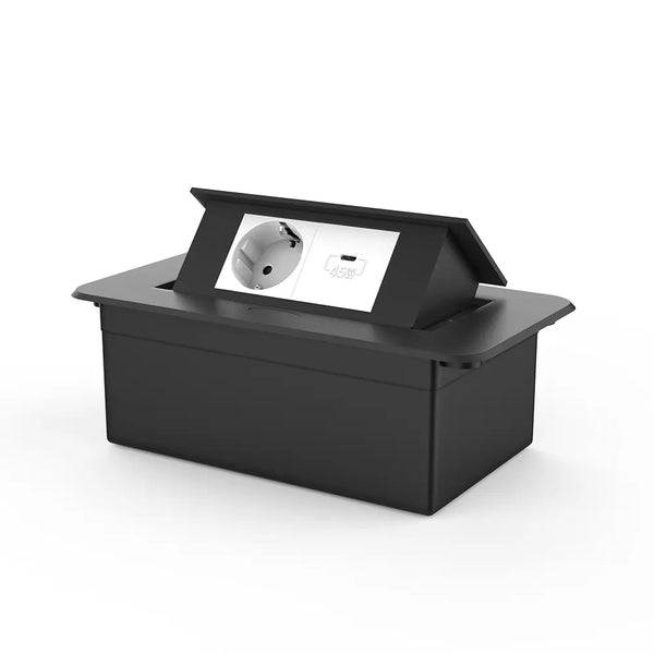 Livolo | Zwart | 2 | Pop-Up Stekkerdoos | Push | Inbouw | USB/USB-C + USB/USB-C - Wit Livolo Nederland B.V.