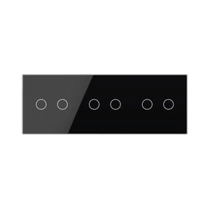 Livolo | Zwart | 2+2+2 | Puls | 12 of 24V DC | Schakelaar Livolo Nederland B.V.