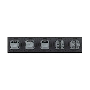 Livolo | Zwart | 2+2+SR+SR+SR | Aan/Uit | Wipschakelaar met drie wandcontactdozen Livolo Nederland B.V.
