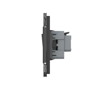 Livolo | Zwart | 2+SR | Aan/Uit | Wipschakelaar met wandcontactdoos Livolo Nederland B.V.