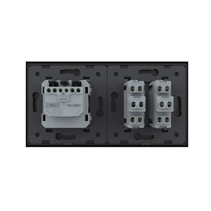 Livolo | Zwart | 2+SR | Aan/Uit | Wipschakelaar met wandcontactdoos Livolo Nederland B.V.