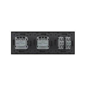 Livolo | Noir | 2+SR+SR | Marche/Arrêt | Interrupteur à bascule avec double prise murale Livolo Nederland B.V.