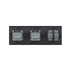Livolo | Noir | 2+SR+SR | Pouls | Interrupteur à bascule avec double prise murale Livolo Nederland B.V.