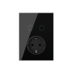 Livolo | Zwart | Aan/Uit | Wissel serieschakelaar met wandcontactdoos | 1 inbouwdoos | Smart Home Livolo Nederland B.V.