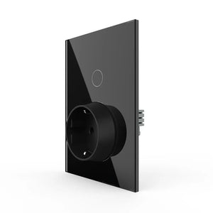 Livolo | Zwart | Aan/Uit | Wisselschakelaar met wandcontactdoos | 1 inbouwdoos | Smart Home Livolo Nederland B.V.