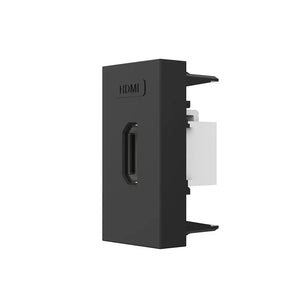 Zwarte HDMI wandaansluiting voor televisie, monitor en andere multimedia apparatuur