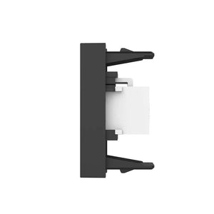 Zwarte inbouw HDMI aansluiting voor vaste bekabeling en strak afgewerkte wandmontage
