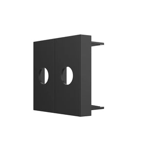 Zwarte dubbele wand kabeldoorvoer voor HDMI, netwerk, audio en andere aansluitkabels