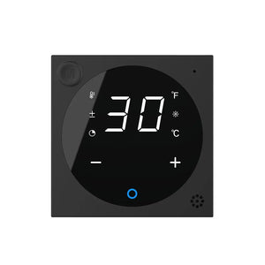 Zwarte Livolo SR thermostaatmodule voor regeling van 230V-apparaten