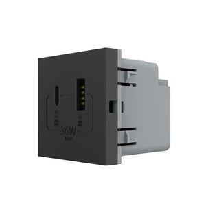 Livolo | Noir | SR | Module | Chargeur USB + USB-C Livolo Nederland B.V.