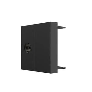 Zwarte female antenne aansluiting voor TV met afdekpositie als nette wandmodule