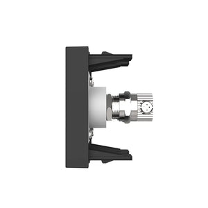 Zwarte antenne aansluiting met male en female coax connector als dubbele multimedia module