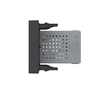 Zwarte USB wandlader met blindmodule voor een nette laadoplossing naast bed of werkplek