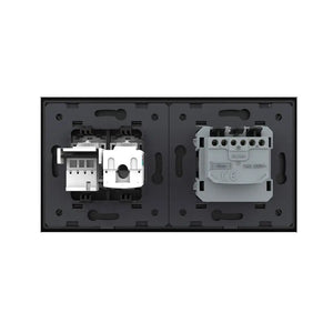 Livolo | Zwart | SR+SR | Wandcontactdoos | Netwerk | Telefoon Livolo Nederland B.V.