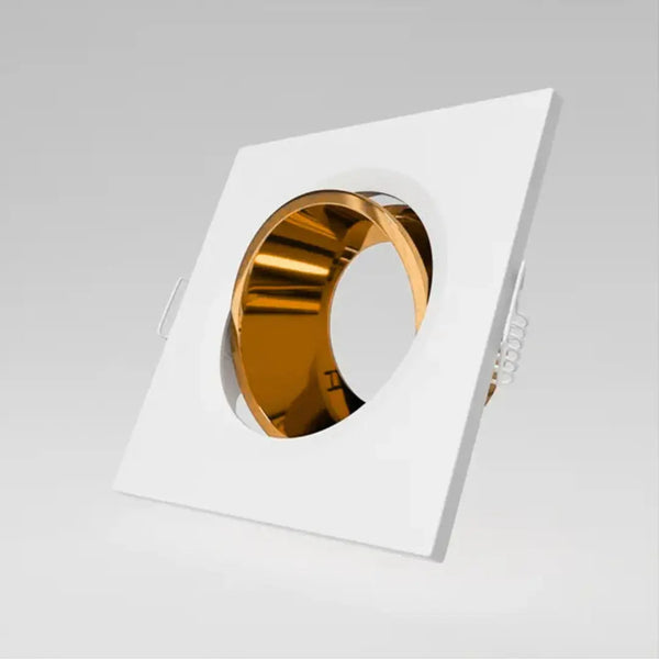 Inbouwspot | Wit/Goud | 1 | LED | Kantelbaar en Richtbaar | Vierkant Livolo Nederland B.V.