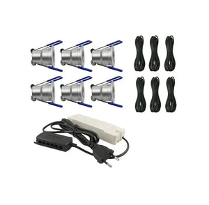 Complete Veranda Set | Deluxe 1 | Veranda verlichting 12V | Plug and Play | 6 Inbouwspots | Dimbaar Livolo Nederland