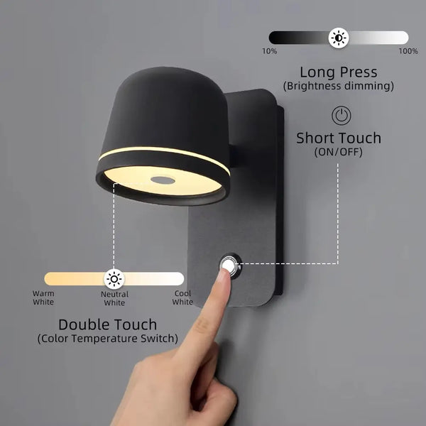 Wandverlichting | Zwart | 1 | LED | Met touch dimmer | Dim to Warm Livolo Nederland B.V.