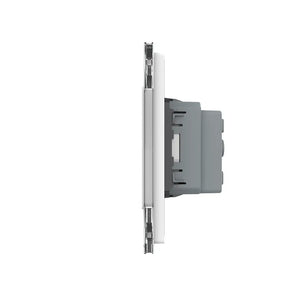 Livolo | Wit | 1+SR+SR | Aan/Uit | Schakelaar met dubbele wandcontactdoos | France Livolo Nederland B.V.