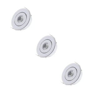 Mini Inbouwspot | 3 Stuks | Zilver | Kantelbaar en Richtbaar | IP44 | Rond | ø 45mm Livolo Nederland