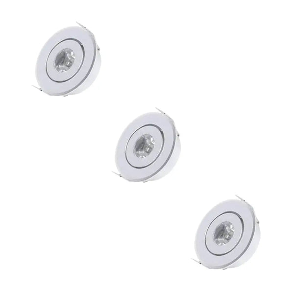 Mini Inbouwspot | 3 Stuks | Zilver | Kantelbaar en Richtbaar | IP44 | Rond | ø 45mm Livolo Nederland