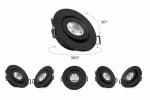 Mini Inbouwspot | Zwart | Kantelbaar en Richtbaar | IP44 | Rond | ø 45mm Livolo Nederland B.V.