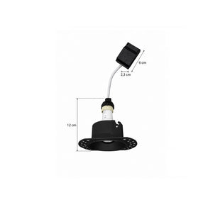Trimless inbouwspot | Zwart | Verdiept | Kantelbaar | GU10 fitting | Rond | ø 83mm Livolo Nederland B.V.