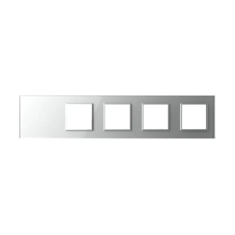 Construisez-le vous-même | Gris | Cadre de recouvrement 1+SR+SR+SR+SR Livolo Nederland B.V.