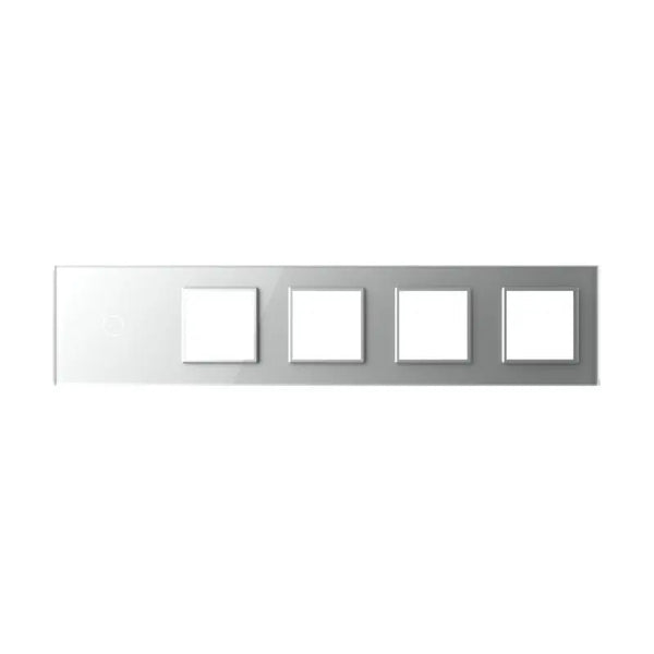Zelf samenstellen | Grijs | Afdekraam 1+SR+SR+SR+SR Livolo Nederland B.V.