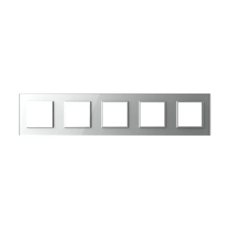 Construisez-le vous-même | Gris | Cadre de recouvrement SR+SR+SR+SR+SR Livolo Nederland B.V.