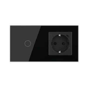 Livolo | Zwart | 1+SR | Aan/Uit | Schakelaar | Wandcontactdoos + USB-C Oplader Livolo Nederland B.V.